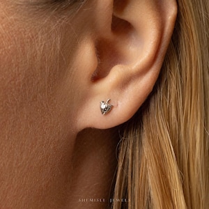 Petite boucle d'oreille sans filet à dos plat, calibre 20,18,16, 5-10 mm unisexe, acier chirurgical SHEMISLI SS1144