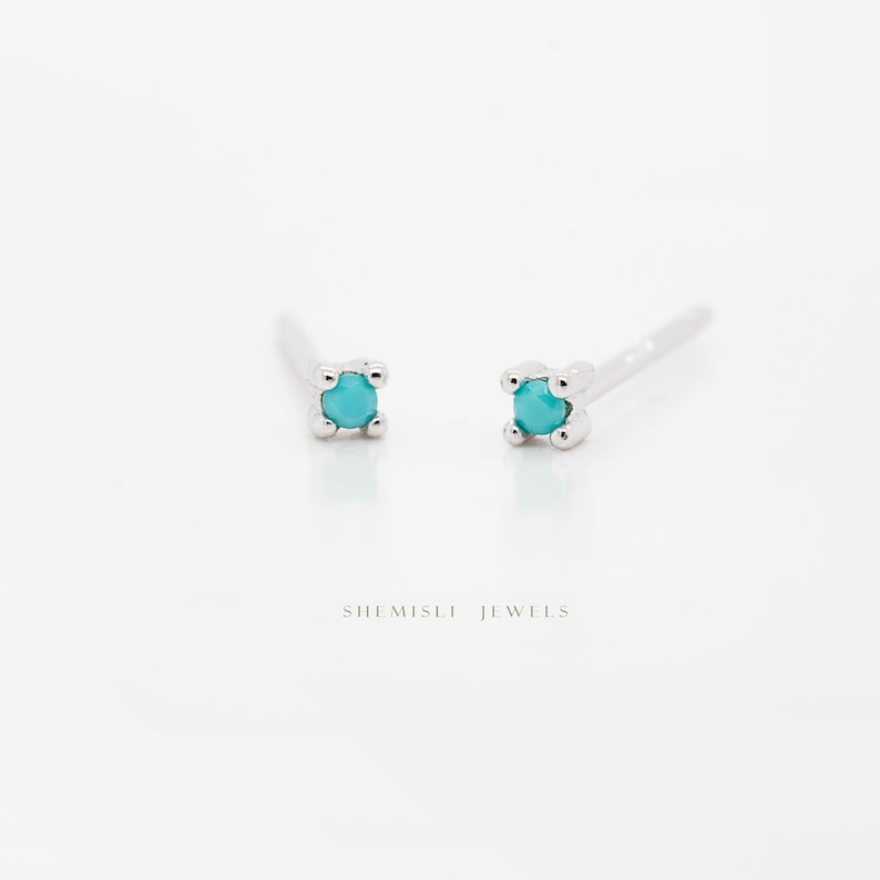 Turquoise Studs, 1.5, 2, 2.5, 3mm Gold, Silver SS223, SS090, SS185, SS091 Butterfly End, SS471, SS472, SS473, SS471 Screw Ball End Type A zdjęcie 5