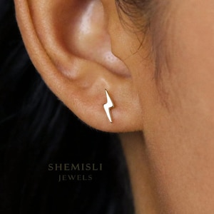 Lightning Stud, Earring, Minimalist Style, A-SS860