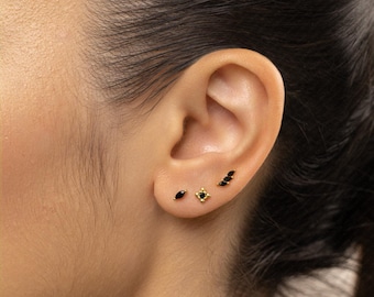 ★SENTIMENTS★ NO.277 [BLACK] EARRING 7.5-8.0 mm AAA Black Freshwater Pearl Stud Earrings – Pearl