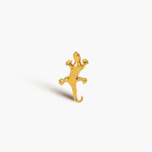 Salamander Geko Stud, Threadless Flat Back Earring, Minimalist Style, A-SS1020