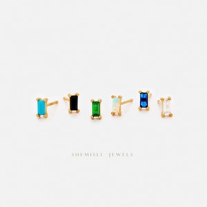 Baguette Stud, Earring, Minimalist Style, A-SS143 SS023 SS107 SS339 SS340 SS008