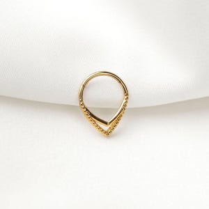 2-Layered Teardrop Nose Ring, Septum Hoop, Minimalist Style, A-SH700 SH701