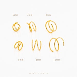 Double Thin Hoop Earring, Nose Ring - Only 1 Piercing needed, Unisex, Gold, Silver SHEMISLI - SH245, SH246, SH247, SH248, SH249, SH250 LR