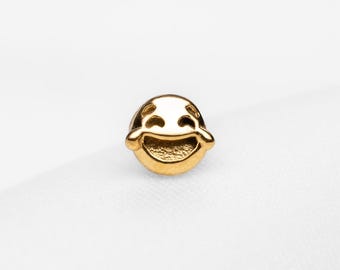 Clou d'oreille Tears of Joy, boucle d'oreille sans filet à dos plat, style minimaliste, A-SS1039