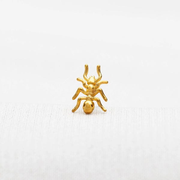Ant Stud, Threadless Flat Back Earring, Minimalist Style, A-SS1011