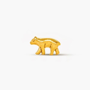 Cub Bear Stud, Threadless Flat Back Earring, Minimalist Style, A-SS1025