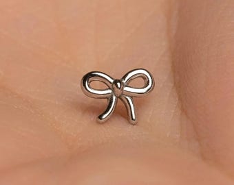 Clou en ruban, boucle d'oreille sans filetage à dos plat, style minimaliste, A-SS1216