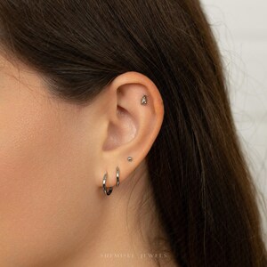 Hamster Stud, Threadless Flat Back Earring, Minimalist Style, A-SS1017 image 2