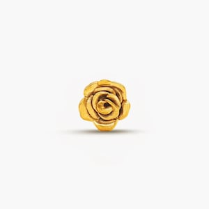 Rose Stud, Threadless Flat Back Earring, Minimalist Style, A-SS1052