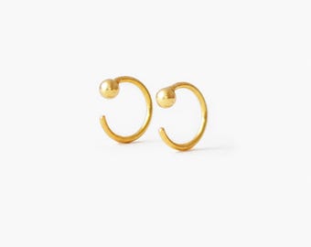 Tiny Ball Jackets Earring, Unisex, Gold, Silver SHEMISLI SJ007 NOBKG