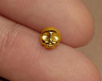 Cute Skull Stud, Threadless Flat Back Earring, Minimalist Style, A-SS1096
