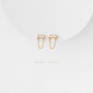 Tiny Bar CZ Stud Earring, Unisex, Gold, Silver SHEMISLI SS145, SS265, SS266, SS267, SS268