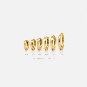 Simple Edged Hoop Earring, Huggies, Unisex, Gold, Silver SHEMISLI SH011, SH012, SH013, SH014, SH015, SH016