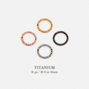 Angled Pattern Daith Hoop Ring, Hoop Earring, 16ga, 8 or 10mm, A-SH410 ...