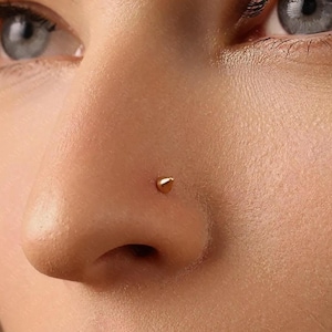 Spike Nose Stud, Threadless Flat Back, Minimalist Style, A-SS719