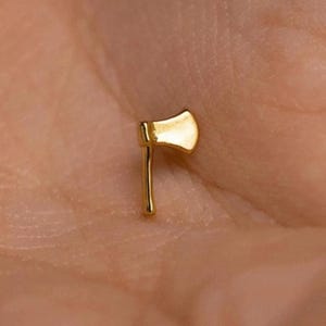 Axe Stud, Threadless Flat Back Earring, Minimalist Style, A-SS1113