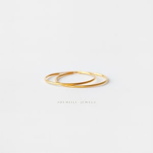 Large Thin Hoop, Huggies, Unisex, Gold, Silver SHEMISLI - SH152