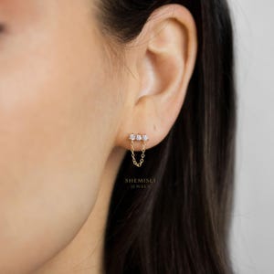 Tiny Bar CZ Stud Earring, Unisex, Gold, Silver SHEMISLI SS145, SS265, SS266, SS267, SS268