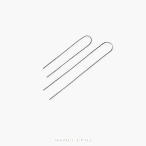 Simple Long Ear Threader, Stud Earring, Minimalist Style, A-ST003 ST004 NOBKG