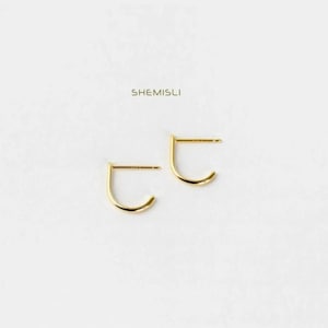 L Shape Bar Stud, Earring, Minimalist Style, A-SS052