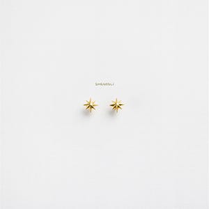 Puce d'oreille petite étoile, puce d'oreille étoile, boucles d'oreilles célestes à superposer, unisexe, or, argent SHEMISLI - SS032