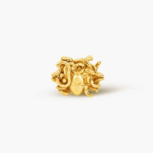Medusa Stud, Threadless Flat Back Earring, Minimalist Style, A-SS1037