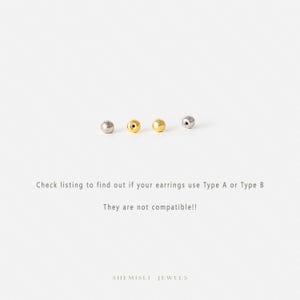 Vis sphérique pour clous d'oreilles SHEMISLI - Type A SS089, Type B SS182