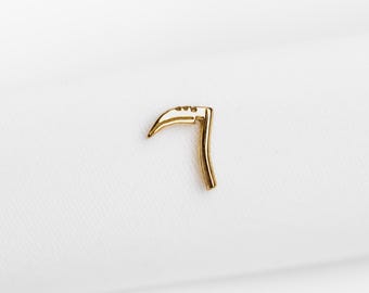 Death Scythe Stud, Threadless Flat Back Earring, Minimalist Style, A-SS1148