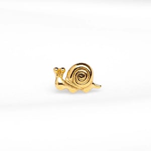 Pendiente de caracol sin rosca, con parte trasera plana, estilo minimalista, A-SS1043