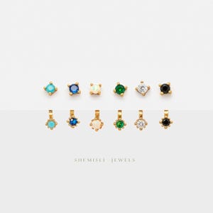 Gemstones Ear Jacket, Stud Earring, Minimalist Style, A-SJ001 SJ002 SJ003 SJ023 SJ022 SJ024