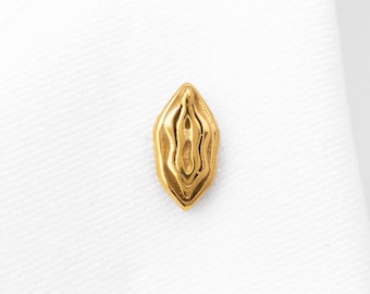 Vagina Stud, Threadless Flat Back Earring, Minimalist Style, A-SS1575