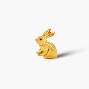 Bunny Stud, Threadless Flat Back Earring, Minimalist Style, A-SS1013