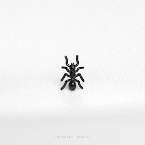 Petites boucles d'oreilles noires sans filetage à l'arrière plat, or, acier, rose, calibre 20,18,16, 5-10 mm unisexe, acier chirurgical SHEMISLI SS1011