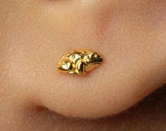 Toad Stud, Threadless Flat Back Earring, Minimalist Style, A-SS1410