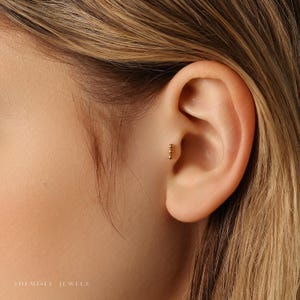 Petit clou tragus sans filetage à dos plat, calibre 20,18,16, 5-10 mm unisexe, acier chirurgical SHEMISLI SS593