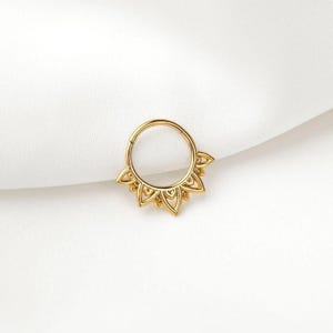 Lotus Nose Ring, Septum Hoop, Minimalist Style, A-SH692 SH693