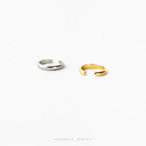 Simple Thin Band Ear Conch Cuff, Earring No Piercing is Needed, Unisex, Gold, Silver SHEMISLI SF001