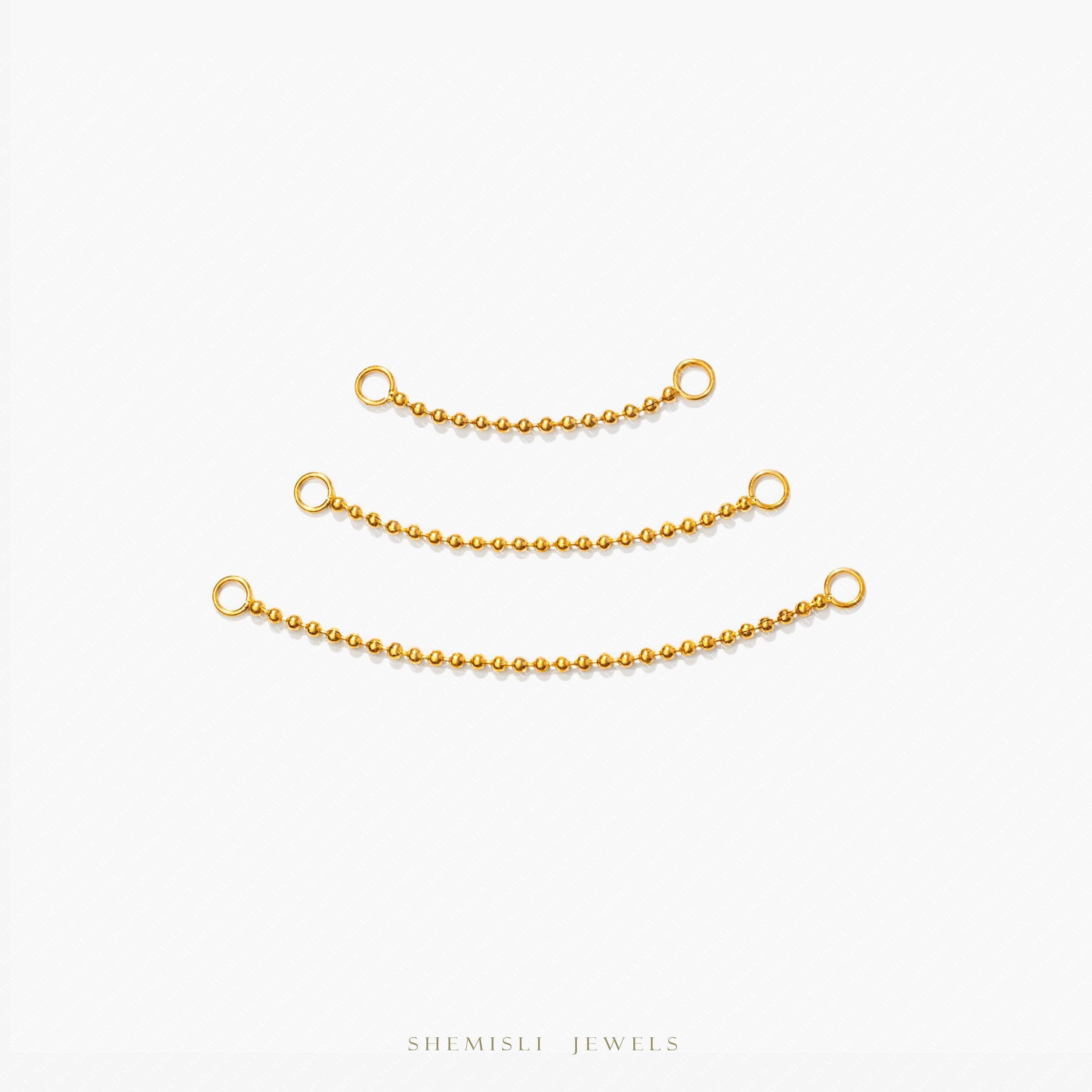 Beaded Chain Attachment, Multiple Piercing Linker for Ear or Nose, 20-40mm Unisex, Stainless Steel SS951-SS953