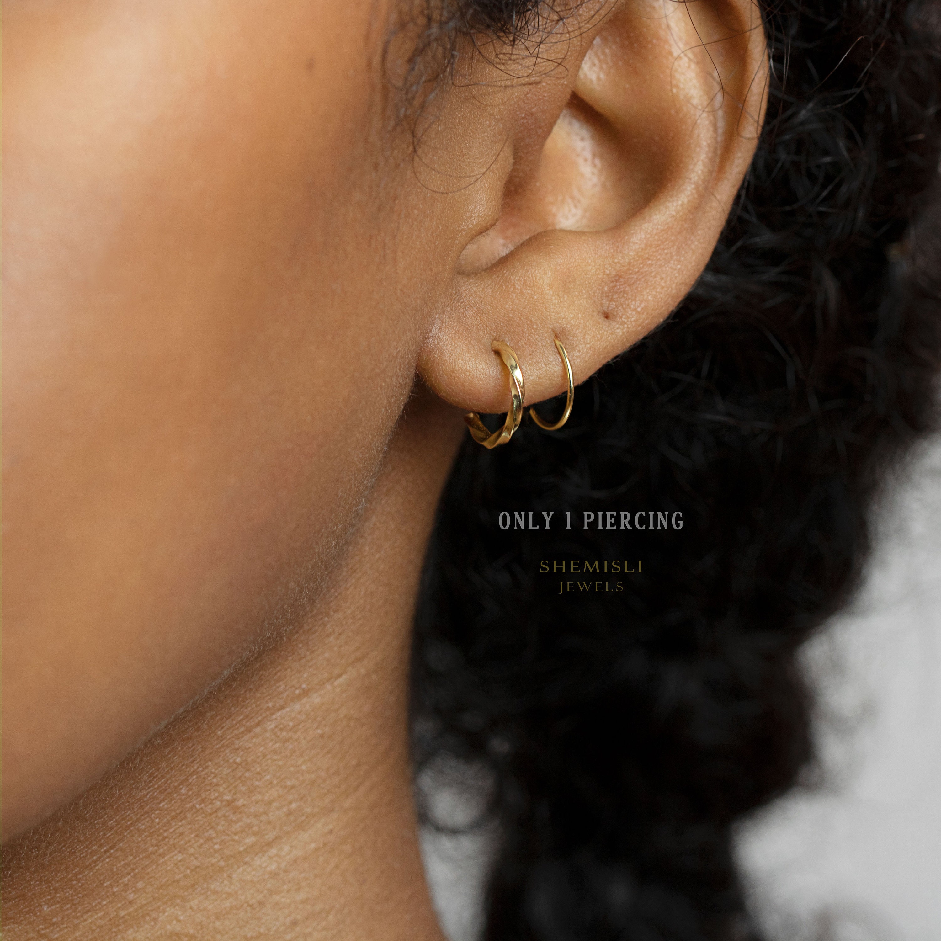 Double Piercing Earrings - 1 Piece Only #2 / Gold