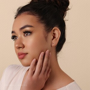 Ruby Stud, Threadless Flat Back Earring, Minimalist Style, A-SS613 SS614 SS615 SS616 image 8