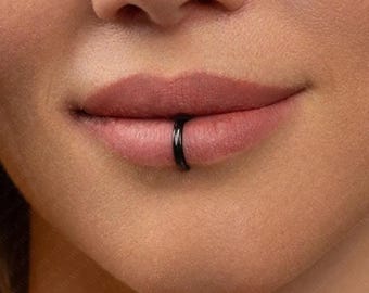 Double Lined Lip Ring, Labret Ring, Minimalist Style, A-SH406 SH407