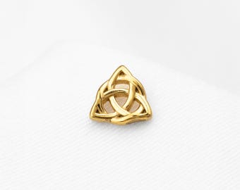 Celtic Knot Stud, Threadless Flat Back Earring, Minimalist Style, A-SS1571