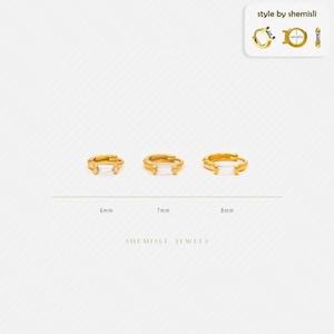 Créoles baguette Helix blanches, Huggies, unisexe, or, argent SHEMISLI - SH294, SH295, SH296