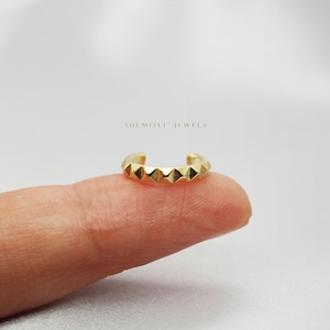 Bijou d'oreille coudé simple, boucle d'oreille sans piercing, unisexe, or, argent SHEMISLI SF051