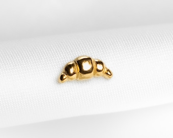 Croissant Stud, Threadless Flat Back Earring, Minimalist Style, A-SS1186
