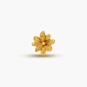 Cosmos Flower Stud, Threadless Flat Back Earring, Minimalist Style, A-SS1056