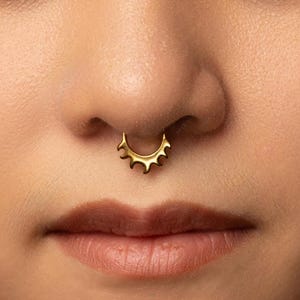 Fire Flame Nose Ring, Septum Hoop, Minimalist Style, A-SH744 SH745