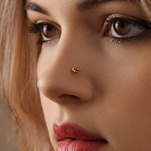 Clou de nez plat sans filetage Tiny Fox, calibre 20,18,16, 5-10 mm unisexe, acier chirurgical SHEMISLI SS982
