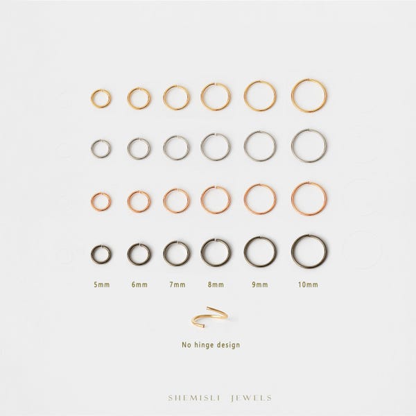 Simple Nose Ring, Septum Hoop, Minimalist Style, A-SH285 SH286 SH287 SH288 SH289 SH290